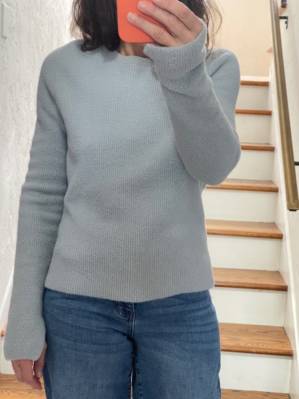 Abercrombie & Fitch ligth blue gray super soft knit sweater women S